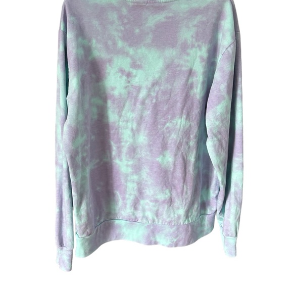 Bart Simpson Men's Lightweight Sweatshirt Sz Large Blue Purple Tie Dye S… - Picture 2 of 4